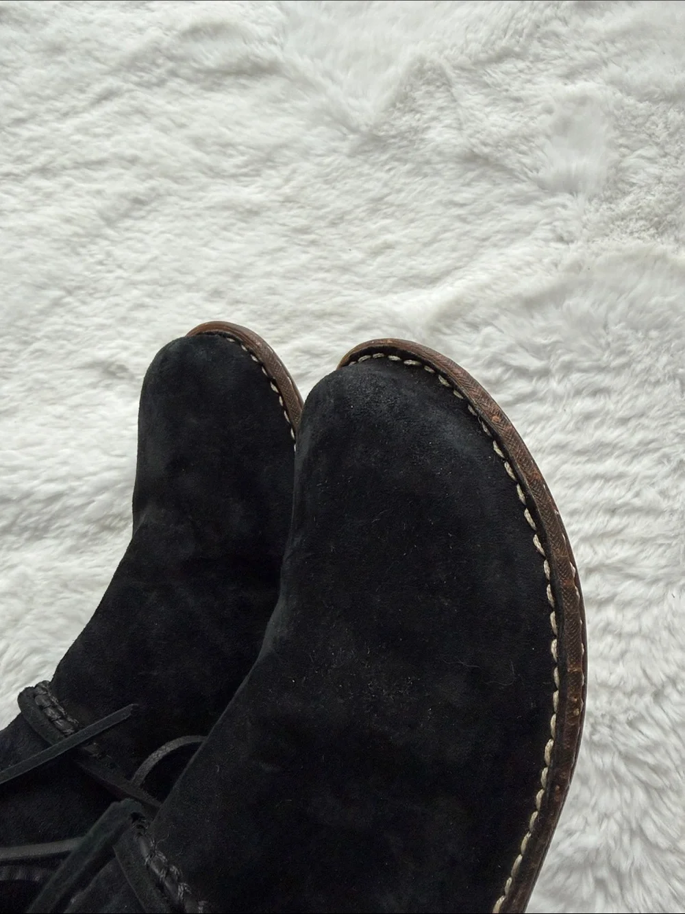 UGG Caspia Shearling Winter Ankle Boot Black Suede S/N 3335 size 9